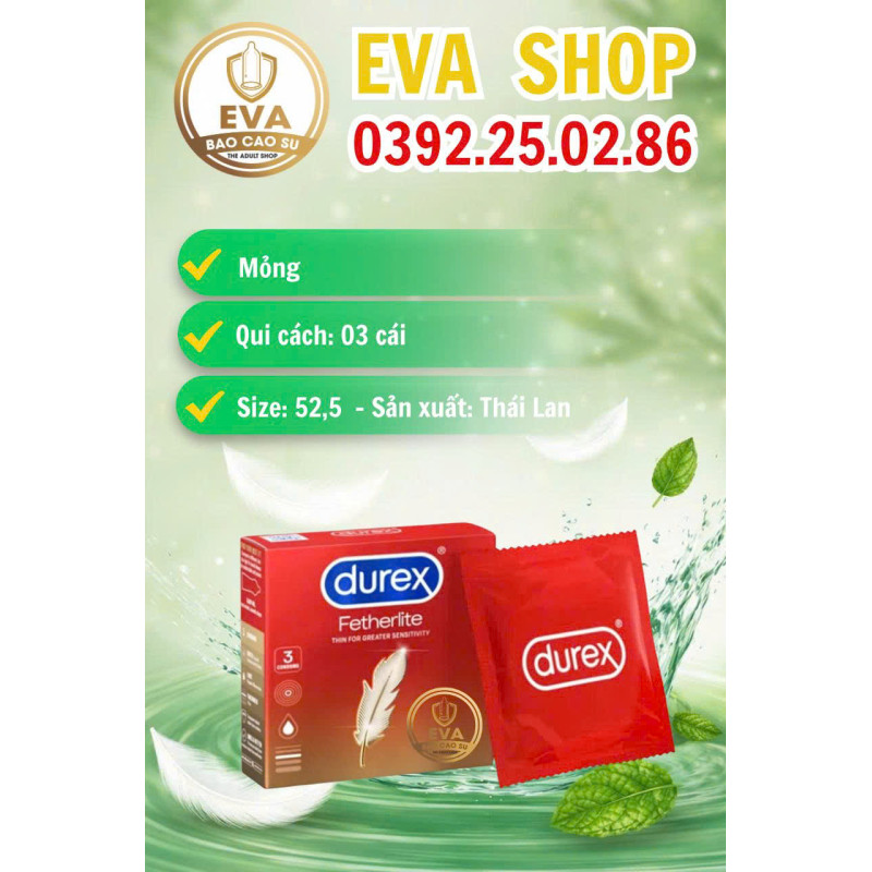 Bao Cao Su Durex Fetherlite (3 cái)