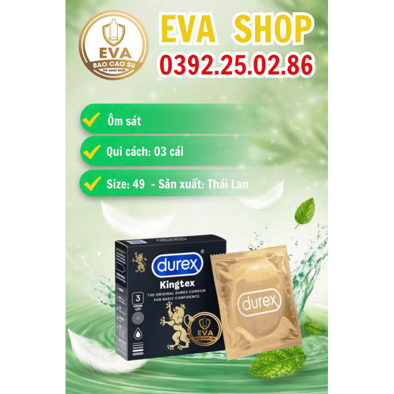 Bao Cao Su Durex Kingtex (3 cái)