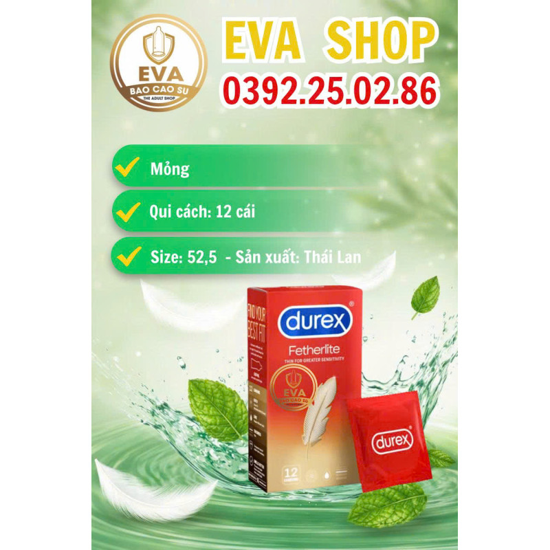 bao cao su durex fetherlite ultima (12 cái)