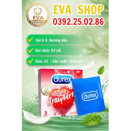 Bao cao su durex dâu (3 cái)