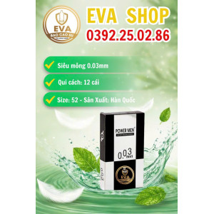 Bao Cao Su Power Men Siêu  Mỏng (12 Cái)