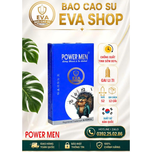 BCS Power Men Nhím Xanh (12 Cái)