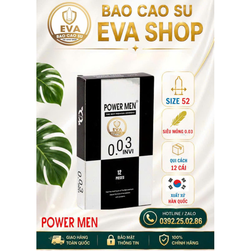BCS Power Men Siêu Mỏng 0.03 (12 Cái)
