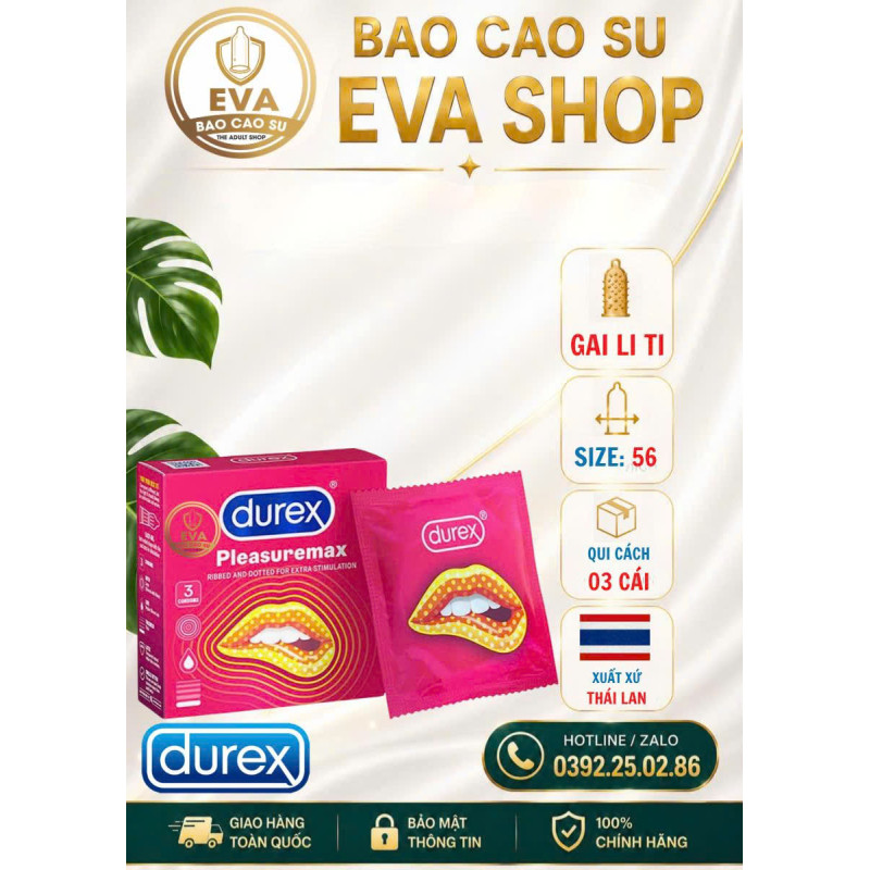 BCS Durex Pleasuremax (3 cái)