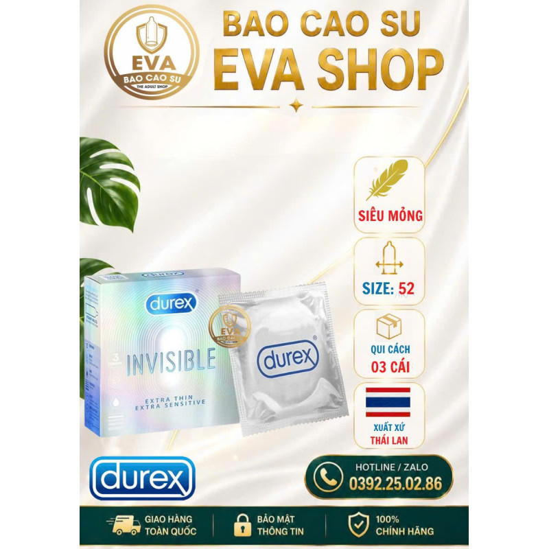 BCS Durex Invisible (3 cái)