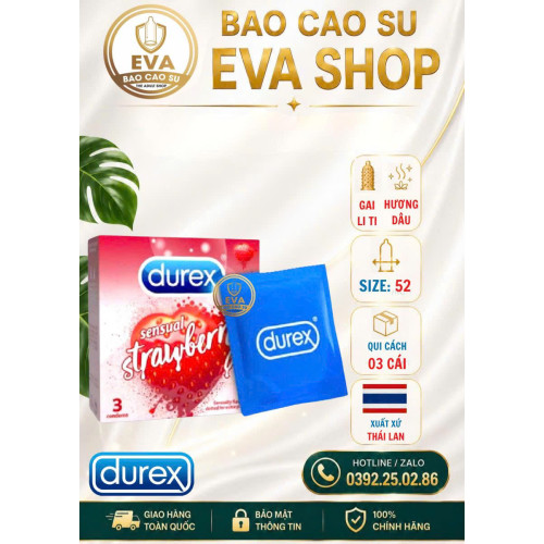 BCS Durex Hương Dâu (3 cái)