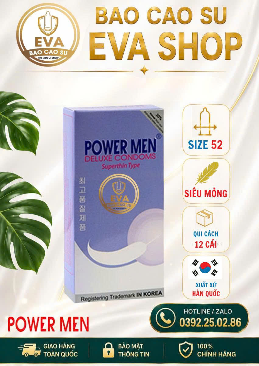 BCS Power Men Siêu mỏng, ấm (12 cái)