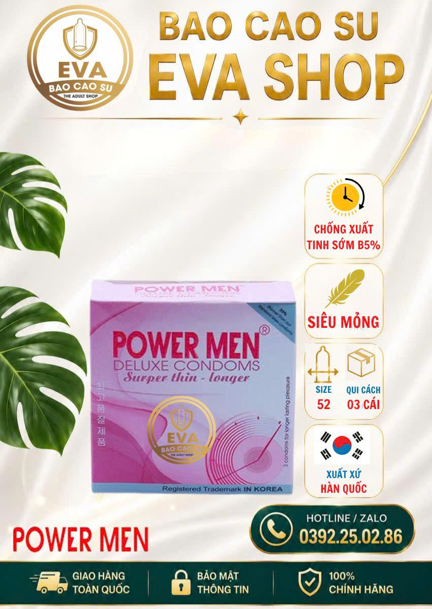 BCS Power Men Siêu Mỏng B5 (3 Cái)