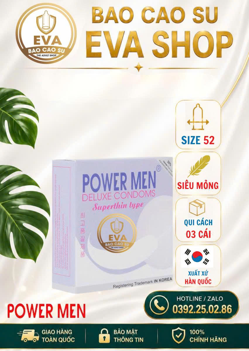 BCS Power Men Siêu Mỏng, Tím (3 Cái)