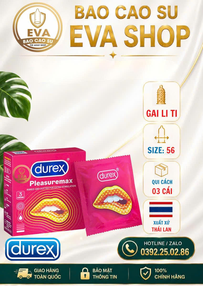 BCS Durex Pleasuremax (3 cái)