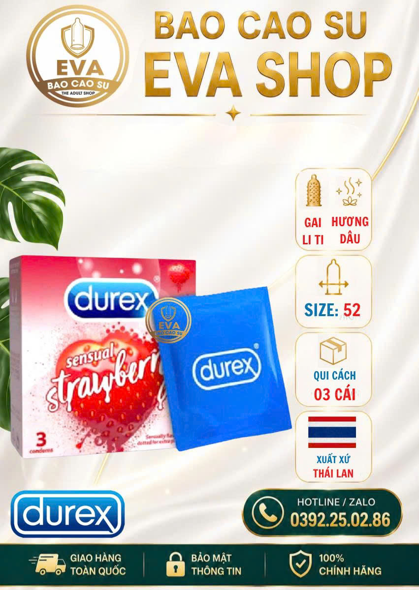 BCS Durex Hương Dâu (3 cái)