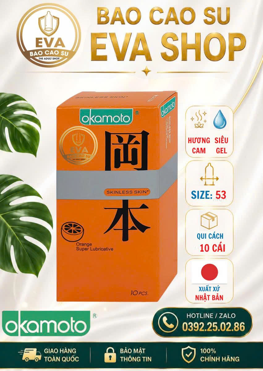 BCS Okamoto Hương Cam (10 cái)