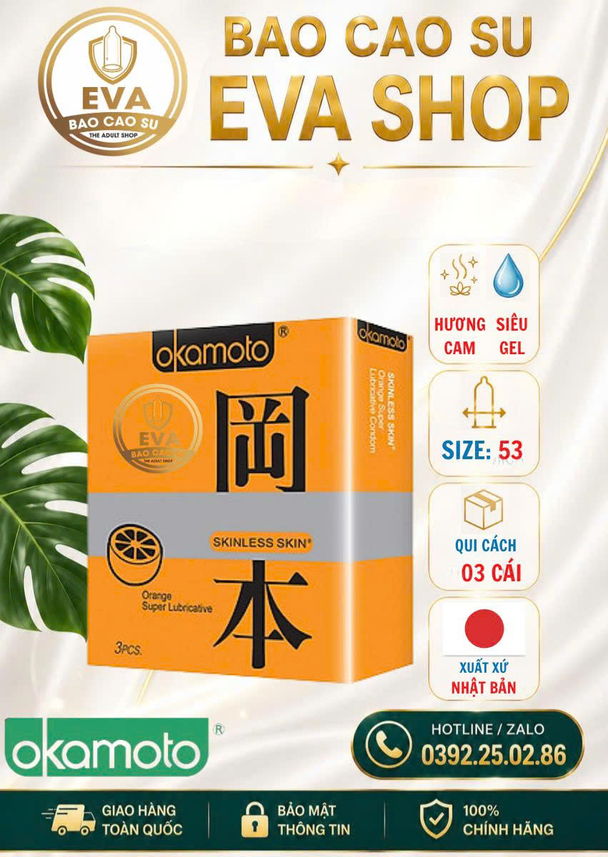 BCS Okamoto Hương Cam (3 cái)