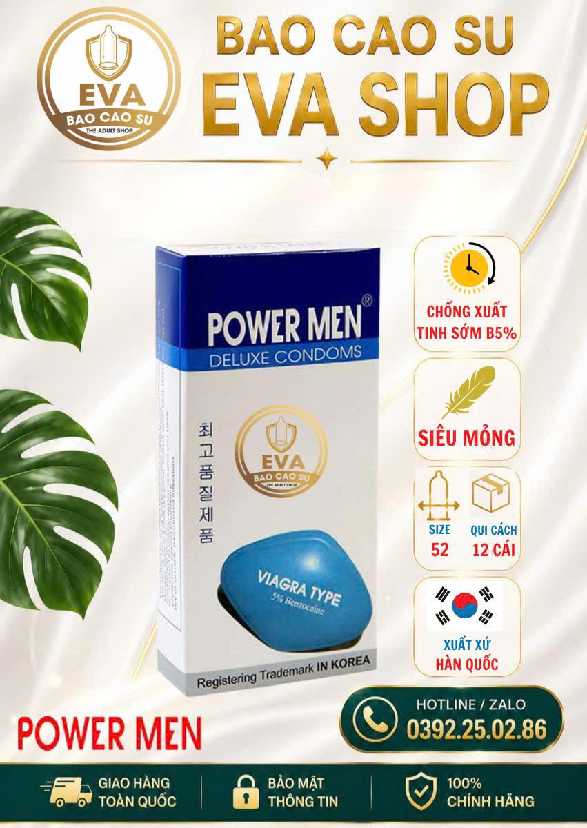 BCS Power Men Viagra siêu mỏng B5 (12 cái)