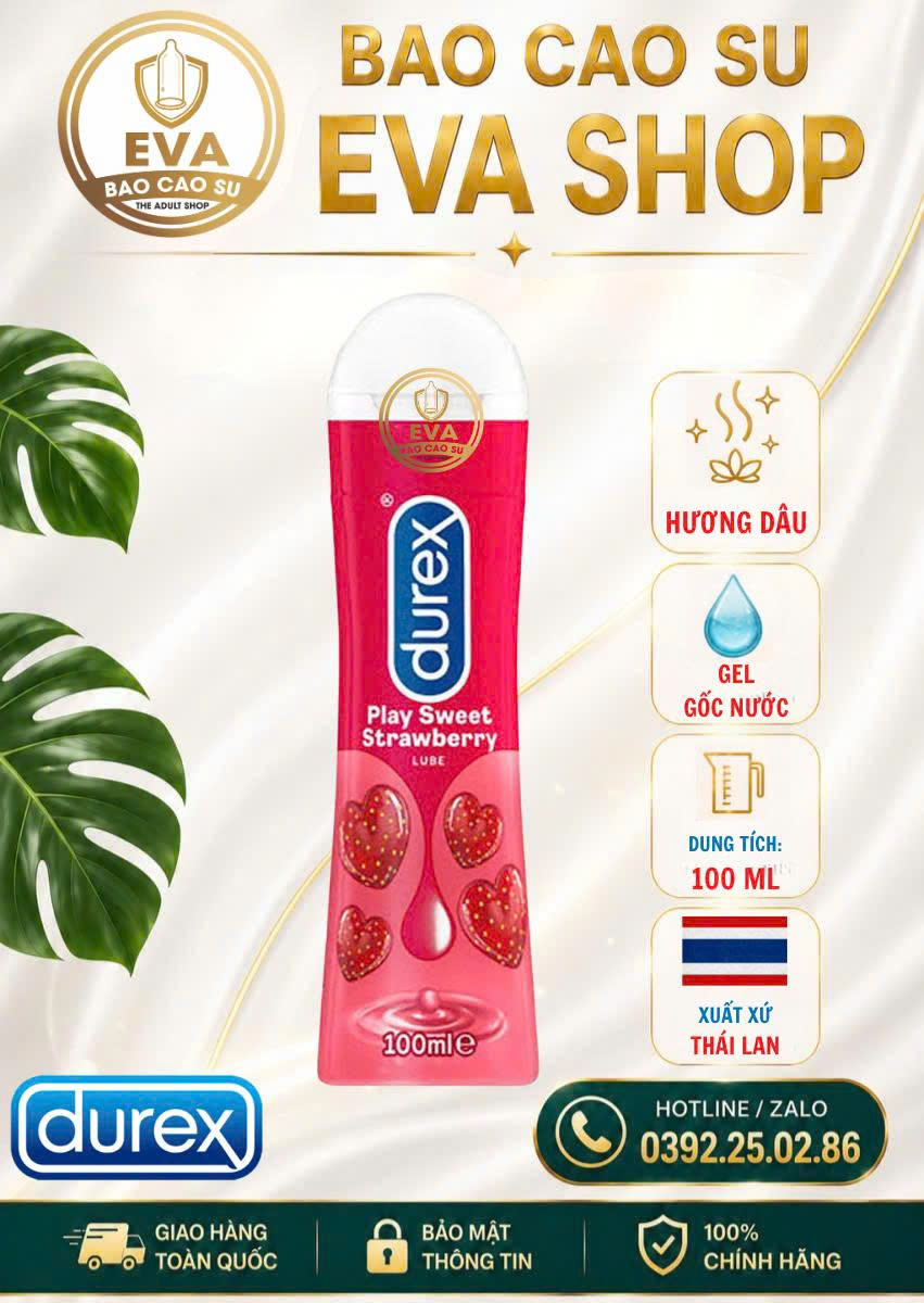Gel Bôi Trơn Durex Hương Dâu 100ml